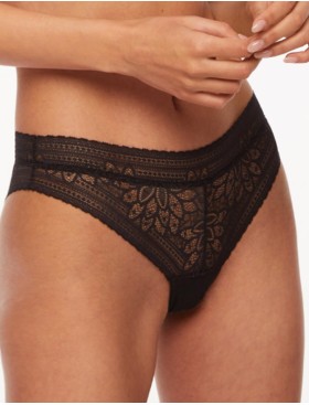 Кружевные трусы бразилиана Kinga MANDALA 855/3-B, Цвет: черный, Размеры: L
