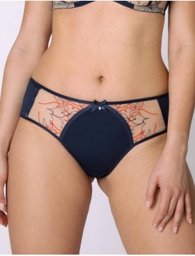 Трусы бразилиана Subtille LAILA braz, Цвет: темно-синий/бежевый, Размеры: L