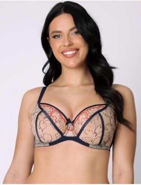 Бюстгальтер мягкий Subtille LAILA soft, Цвет: темно-синий/бежевый, Размеры: 80C, изображение 3