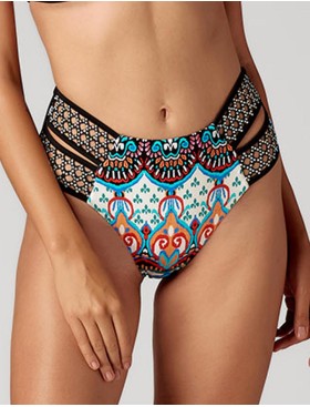 Высокие плавки UNICONF CBC154 V1 TRIBAL GODDESS, Цвет: черный, Размеры: S