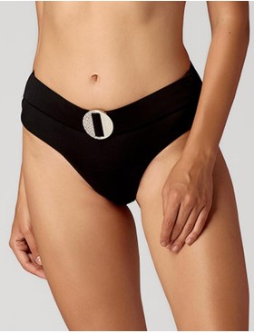 Черные плавки бразилиана UNICONF CBC62 FASHION BIJOUX, Цвет: черный, Размеры: L