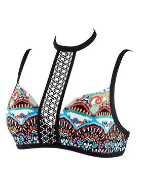 Бюстгальтер пляжный с узором UNICONF CBS152 V1 TRIBAL GODDESS, Цвет: черный, Размеры: M, изображение 3