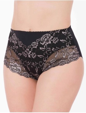 Высокие трусы слипы Elli 420 черно-серебро, Цвет: черно-серебро, Размеры: L