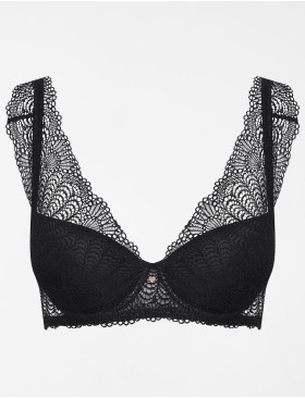 Бюстгальтер балконет с пуш-ап Esotiq 39553 SONRISA черный, Цвет: черный, Размеры: 80C, изображение 4