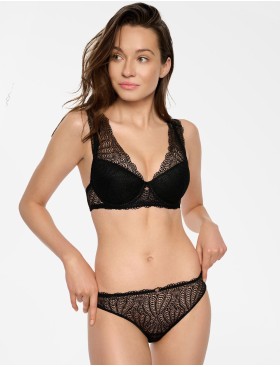 Кружевные трусы бразилиана Esotiq 39554 SONRISA черный, Цвет: черный, Размеры: S, изображение 3