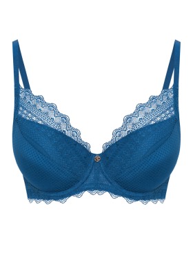 Бюстгальтер балконет со съемным пуш-ап Esotiq 39571 HUDSON синий, Цвет: синий, Размеры: 70C, изображение 4