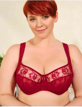 Бюстгальтер полумягкий с подкроем Lina A 6018 румба, Цвет: румба, Размеры: 75D, изображение 3