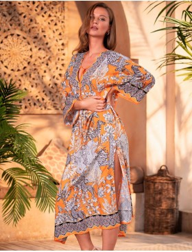 Длинная туника Mia-Amore MADAGASCAR 1798, Цвет: оранжевый, Размеры: 4XL/5XL, изображение 3