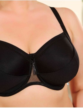 Бюстгальтер мягкий на косточках Misstyle 2501 черный, Цвет: черный, Размеры: 70I, изображение 3