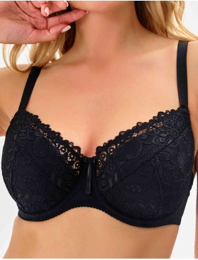 Бюстгальтер балконет Misstyle 2545 черный, Цвет: черный, Размеры: 75D