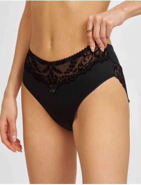 Трусы слипы с флок напылением Simona M 035 бархат черный, Цвет: черный, Размеры: 4XL, изображение 3