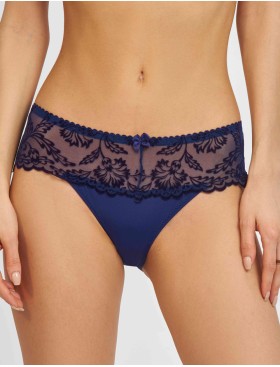 Трусы слипы с флок напылением Simona M 045 бархат темно-синий, Цвет: бархат темно-синий, Размеры: M