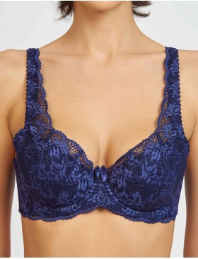 Бюстгальтер балконет Simona M 530/30 синий, Цвет: синий, Размеры: 75H