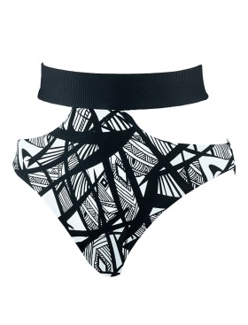 Плавки оригинального кроя UNICONF CBC202 V1 GRAPHICAL MOOD, Цвет: черно-белый, Размеры: M, изображение 3