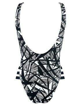 Черно-белый слитный купальник UNICONF CBI210 V1 GRAPHICAL MOOD, Цвет: черно-белый, Размеры: S, изображение 4