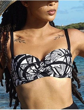 Верх купальника балконет UNICONF CBS205 V1 GRAPHICAL MOOD, Цвет: черно-белый, Размеры: 70B