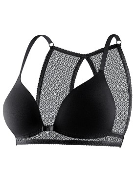 Бюстгальтер триангул пуш-ап с кружевной спинкой UNICONF SN34 черный, Цвет: черный, Размеры: 70B, изображение 4