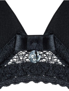 Бюстгальтер балконет пуш-ап UNICONF SN35 черный, Цвет: черный, Размеры: 80C, изображение 4