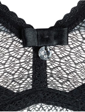 Мягкий бюстгальтер бралетт UNICONF SN36 черный, Цвет: черный, Размеры: 70B, изображение 4