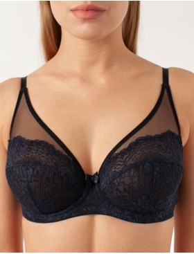 Бюстгальтер с мягкой чашкой Coquette Revue DOLCE 81095B, Цвет: синий, Размеры: 70D