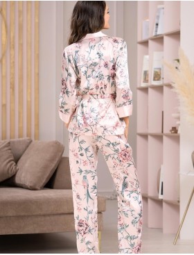 Пижама атласная Mia-Amore ADRIANA 7136, Цвет: пудровый, Размеры: 2XL, изображение 2