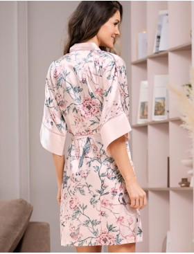 Халат-кимоно атласный Mia-Amore ADRIANA 7139, Цвет: пудровый, Размеры: S/M, изображение 3
