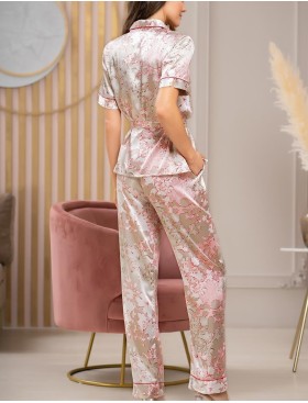 Атласный комплект с брюками Mia-Amore PRIMAVERA 7186, Цвет: ваниль, Размеры: M, изображение 3