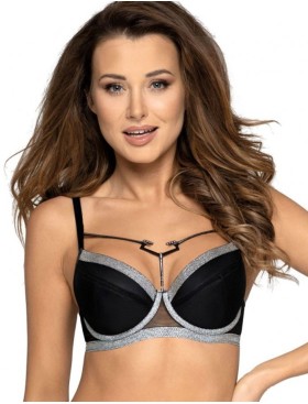 Бюстгальтер балконет пуш-ап Novika HALLEY №01 U, Цвет: черный, Размеры: 70C, изображение 3