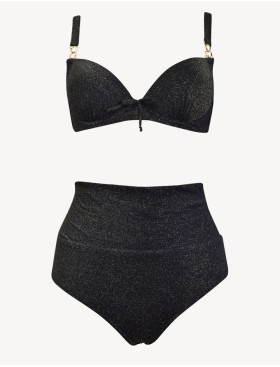 Раздельный купальник с формованной чашкой Sielei BR79 nero, Цвет: nero (черный), Размеры: 75D, изображение 2