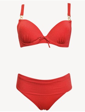 Раздельный купальник с формованной чашкой Sielei BR79 rosso, Цвет: rosso (красный), Размеры: 75B, изображение 2