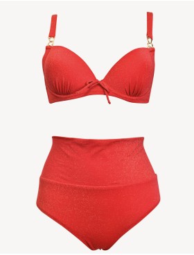 Раздельный купальник с формованной чашкой Sielei BR79 rosso, Цвет: rosso (красный), Размеры: 75B, изображение 3