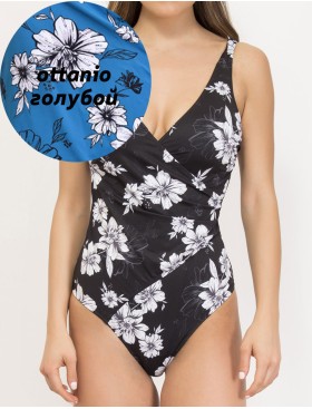Слитный купальник цветы Sielei FL50 ottanio, Цвет: ottanio (голубой), Размеры: 80B