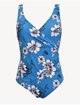 Слитный купальник цветы Sielei FL50 ottanio, Цвет: ottanio (голубой), Размеры: 80B, изображение 2