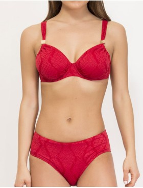 Раздельный купальник с мягкой чашкой Sielei JQ53+JQ68 rosso, Цвет: rosso (красный), Размеры: 75D, изображение 2