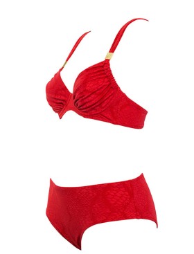 Раздельный купальник с мягкой чашкой Sielei JQ53+JQ68 rosso, Цвет: rosso (красный), Размеры: 75D, изображение 7