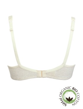 Хлопковый мягкий бюстгальтер без косточек Sielei NATURAL COTTON 1452 ecru melange, Цвет: ecru melange, Размеры: 75C, изображение 5