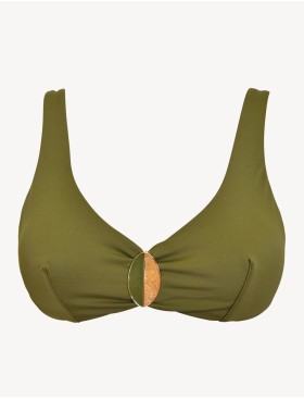 Мягкий купальник с топом Sielei NS50+NS62 verde militare, Цвет: verde militare (хаки, Размеры: 75B, изображение 2