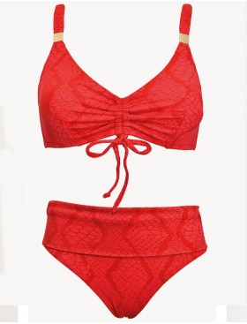 Купальник мягкий без косточек Sielei JQ52+JQ67 rosso, Цвет: rosso (красный), Размеры: 75C, изображение 2