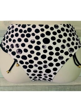 Плавки женские с регулировкой бока Akcent AN243, Цвет: черно-белый, Размеры: 5XL, изображение 2