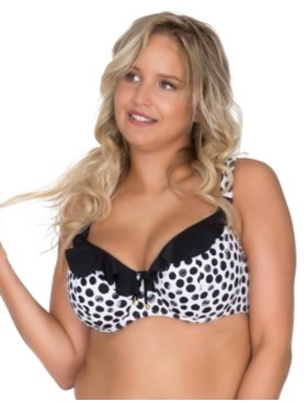 Мягкий купальный лиф Akcent AN243 M, Цвет: черно-белый, Размеры: 85C