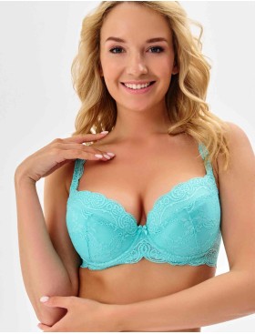 Бюстгальтер балконет пуш-ап VOVA SNEJANNA V54032 бирюза, Цвет: бирюза, Размеры: 75D, изображение 3
