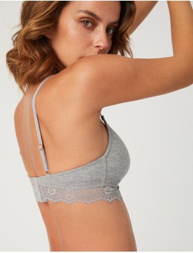 Бюстгальтер триангул без косточек Ysabel Mora 10410 LINGERIE серый, Цвет: серый, Размеры: 75C, изображение 3