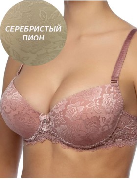 Бюстгальтер балконет пуш-ап гелевый Albina L GRACE 1760 серебристый пион, Цвет: серебристый пион, Размеры: 70D