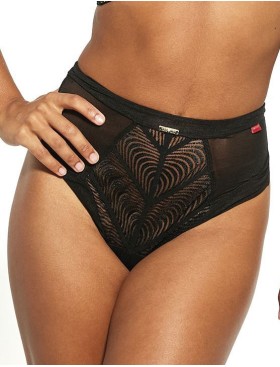 Высокие стринги Kris Line SUSANNE stringi high waist, Цвет: черный, Размеры: L