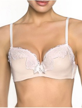 Бюстгальтер балконет пуш-ап Mioocchi MARTA 7572 crema, Цвет: crema (молочный), Размеры: 70A