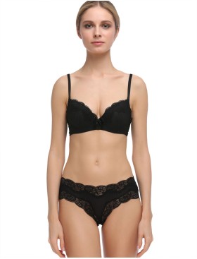 Бюстгальтер балконет пуш-ап Mioocchi MARTA 7572 nero, Цвет: nero (черный), Размеры: 70B, изображение 3