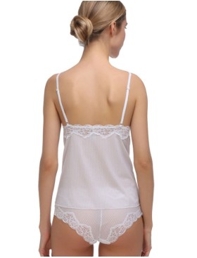 Майка на узких бретелях Mioocchi MARTA 7574 bianco, Цвет: bianco (белый), Размеры: S, изображение 2