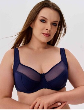 Бюстгальтер полумягкий с подкроем Novella 152 темно-синий, Цвет: темно-синий, Размеры: 90H, изображение 4