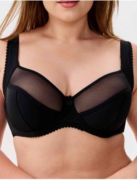 Бюстгальтер полумягкий с подкроем Novella 152 черный, Цвет: черный, Размеры: 90H
