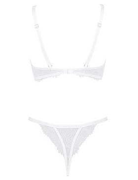 Белый кружевной комплект Obsessive BIANELLE SET, Цвет: белый, Размеры: L/XL, изображение 5